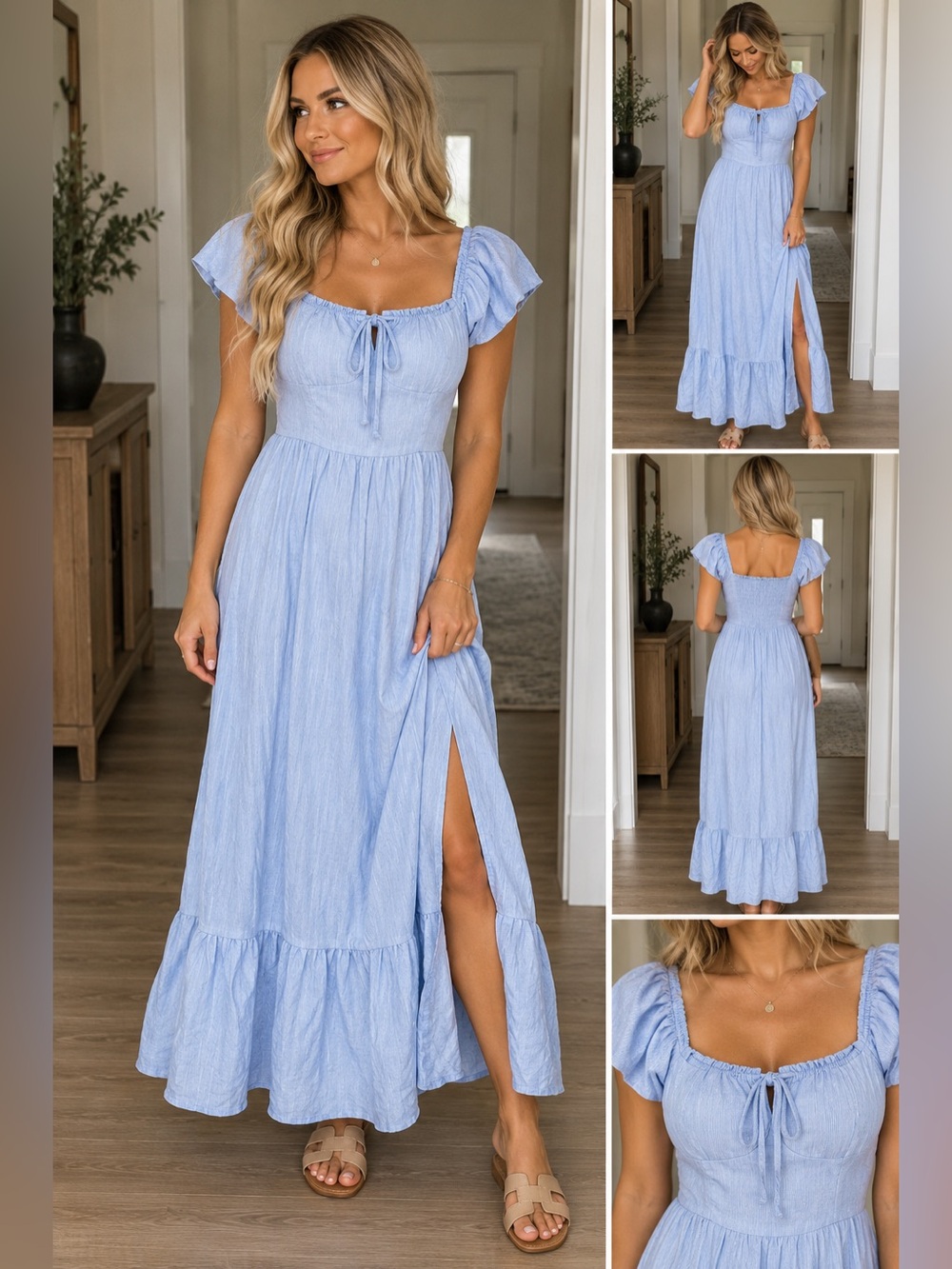 Hollister Pale Blue Maxi Dress